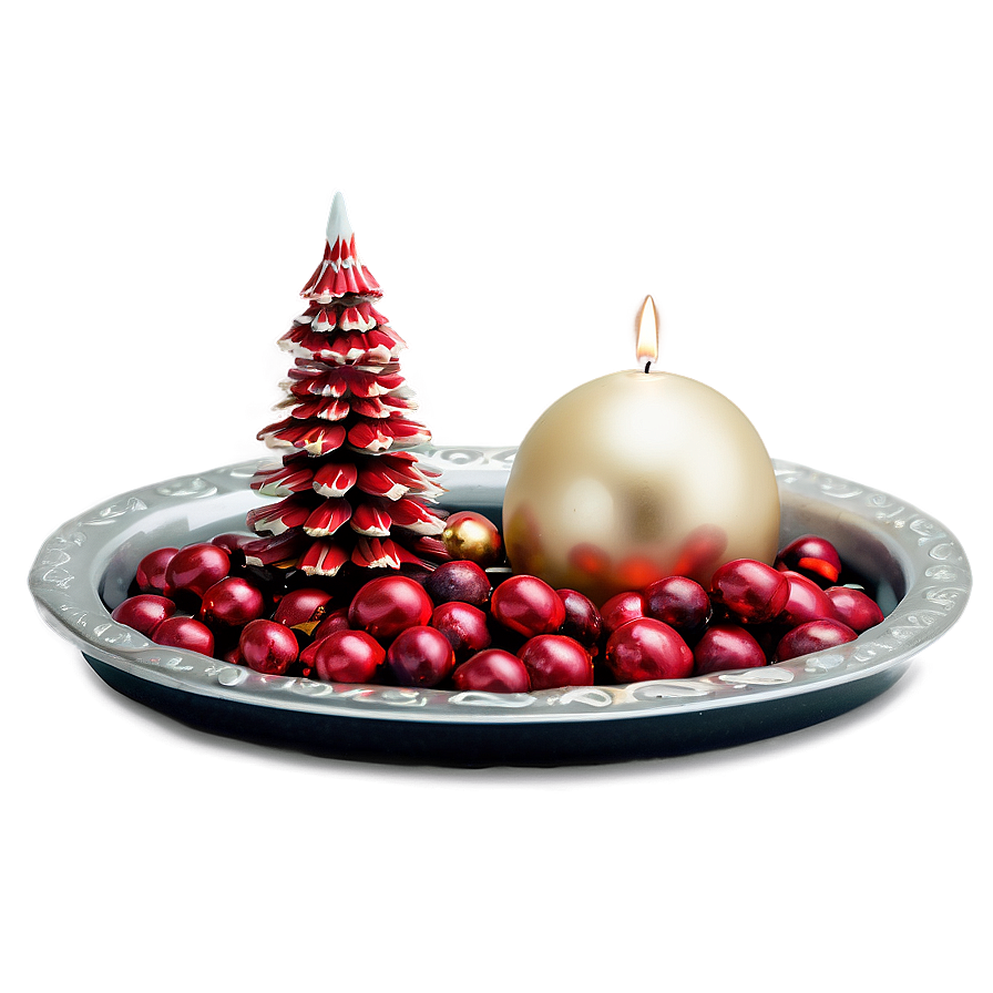 Festive Holiday Decor Tray Png 06212024 PNG Image