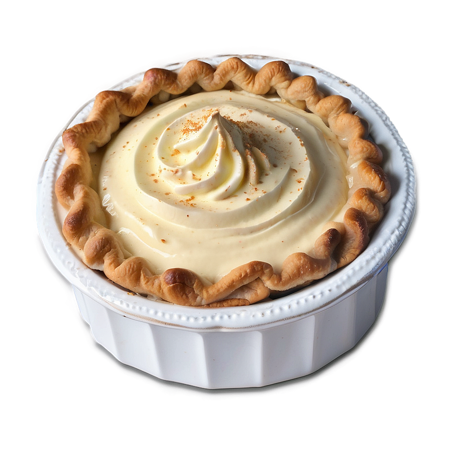 Festive Holiday Eggnog Pie Png Bhs PNG Image