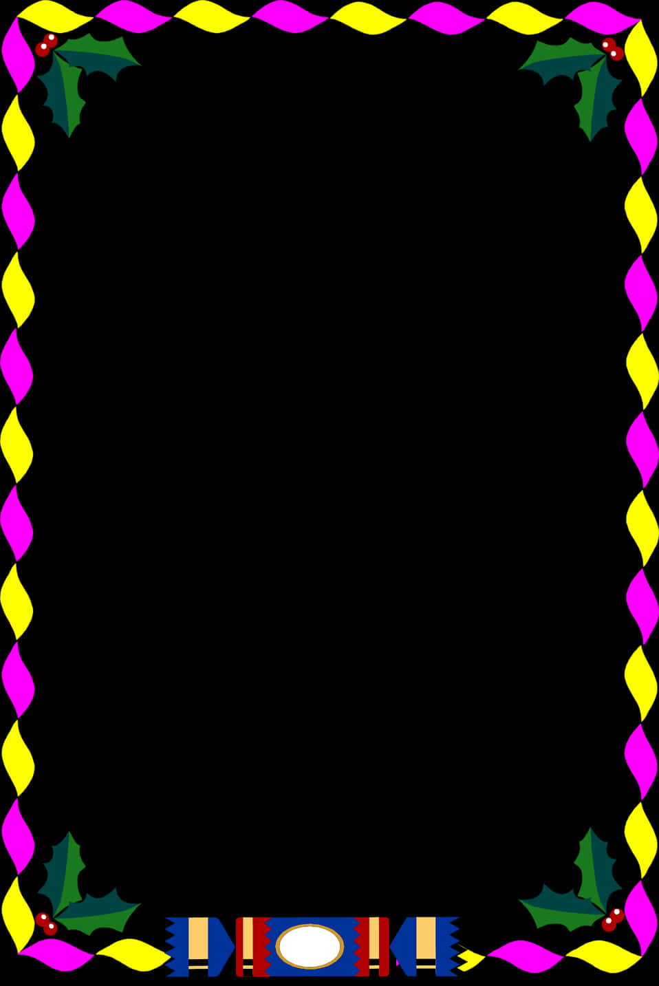 Festive Holiday Frame Border PNG Image