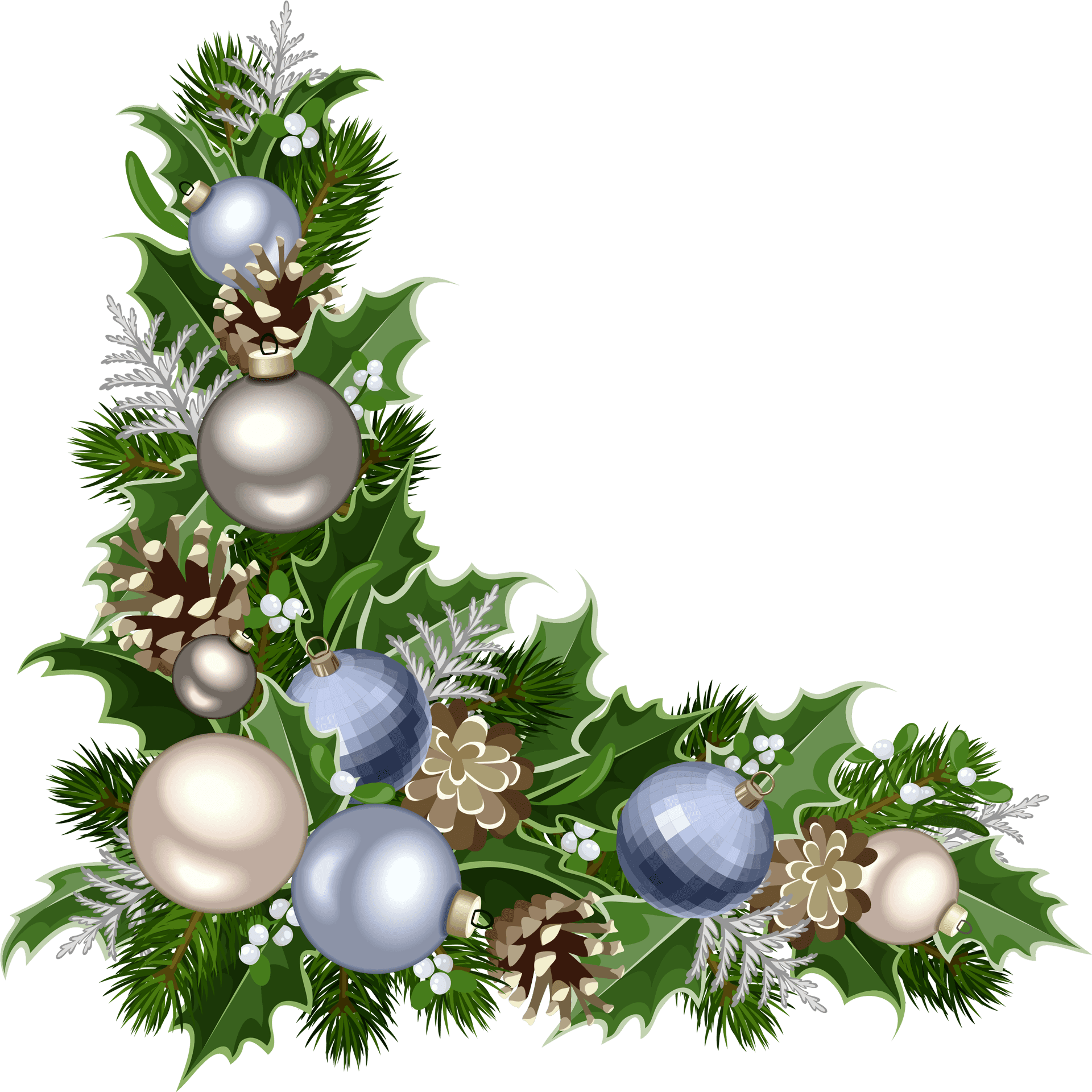 Festive Holiday Garland Decoration PNG Image