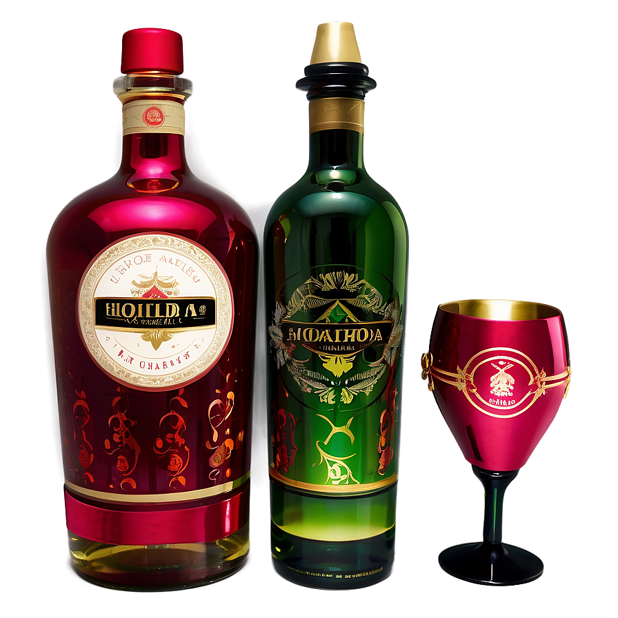 Festive Holiday Liquor Bottle Png 60 PNG Image