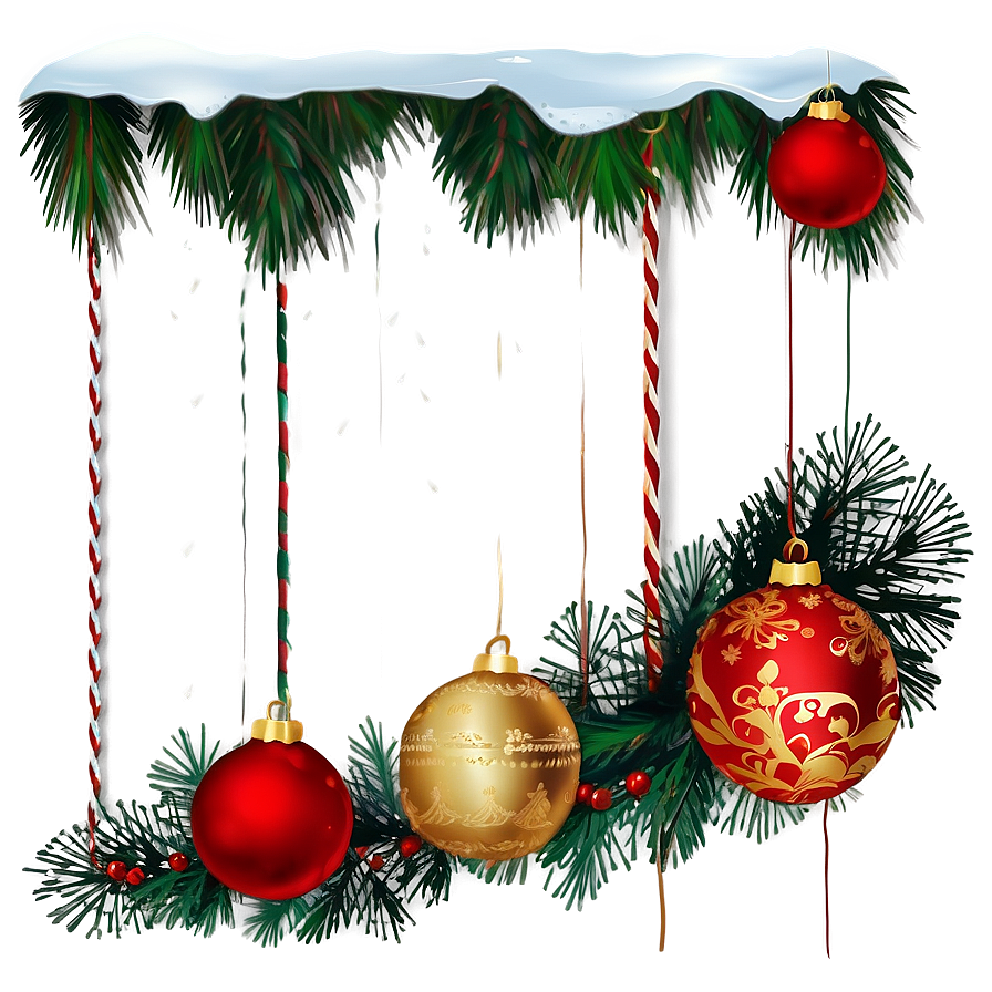 Festive Holiday Scene Drawing Png Emr18 PNG Image