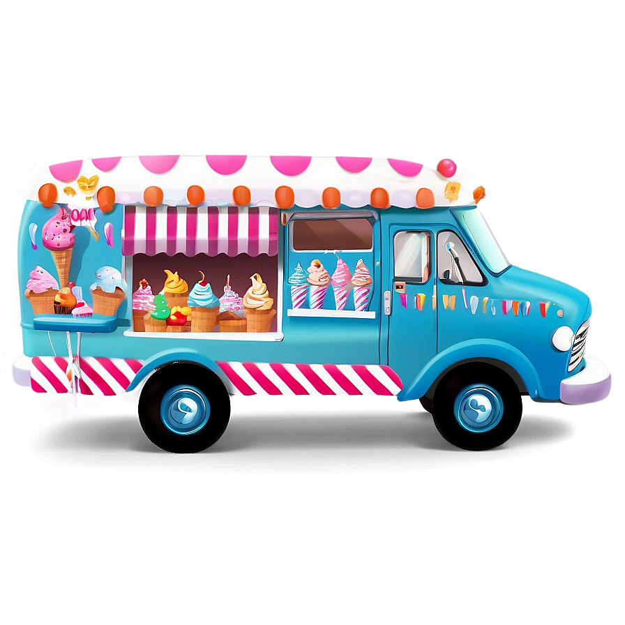 Festive Ice Cream Truck Decor Png 85 PNG Image