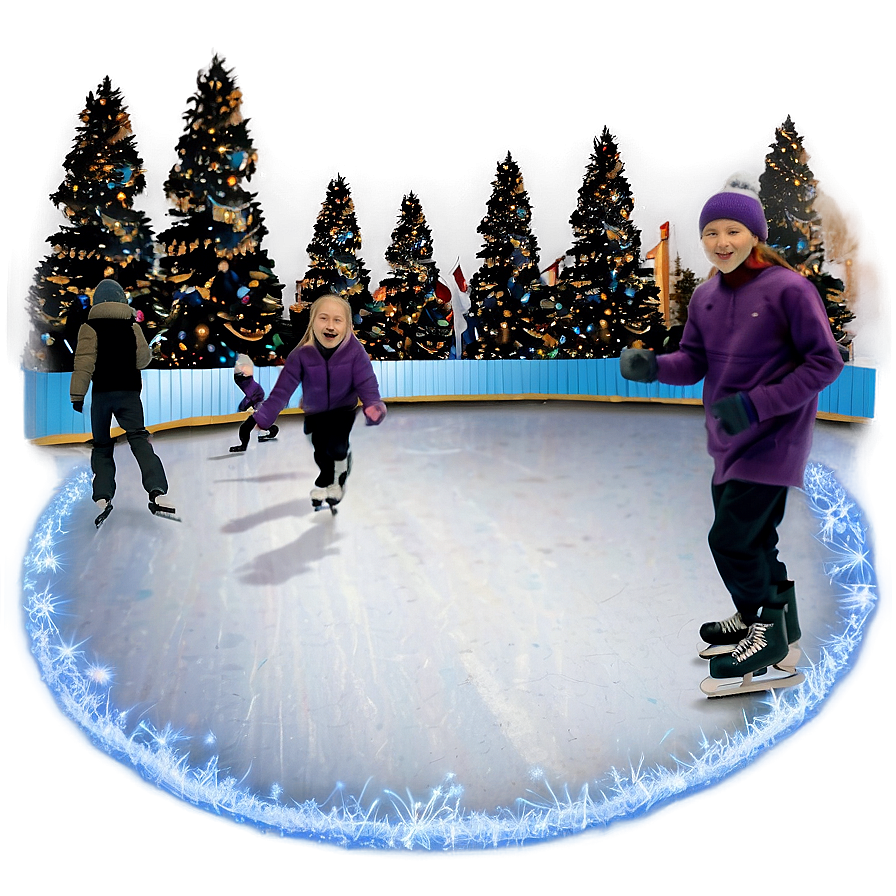 Festive Ice Rink Night Png 06292024 PNG Image