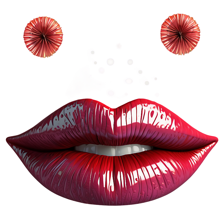 Festive Kissy Lips Png Vkf86 PNG Image