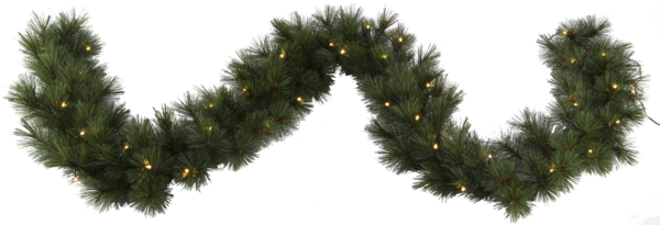 Festive Lighted Garland PNG Image