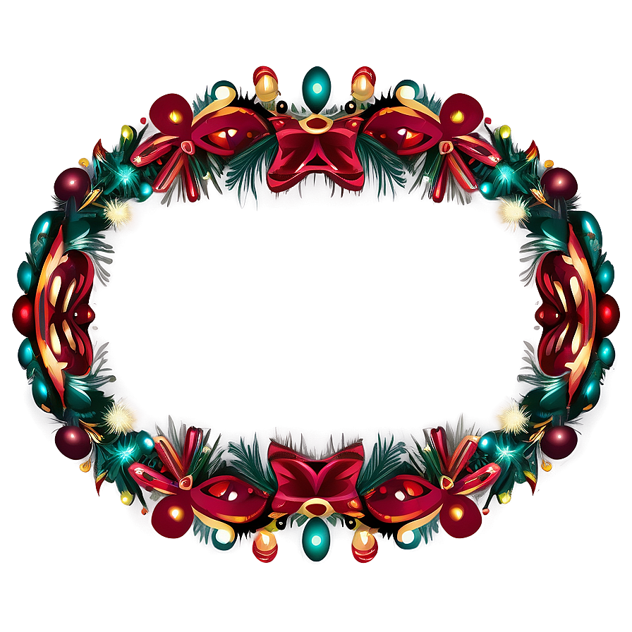 Festive Oval Garland Png 05252024 PNG Image