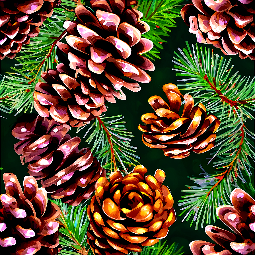 Festive Pinecone Design Png 06132024 PNG Image