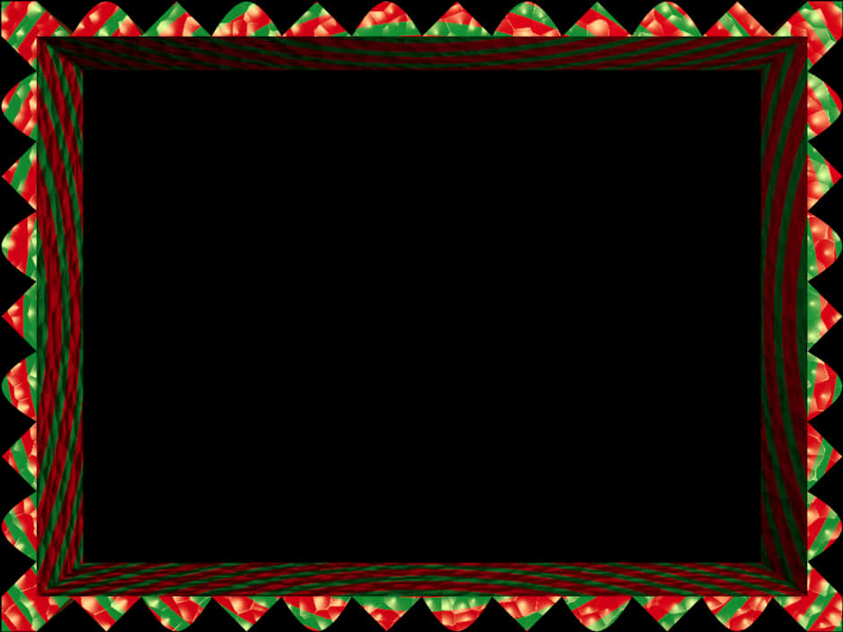 Festive Red Green Frame PNG Image