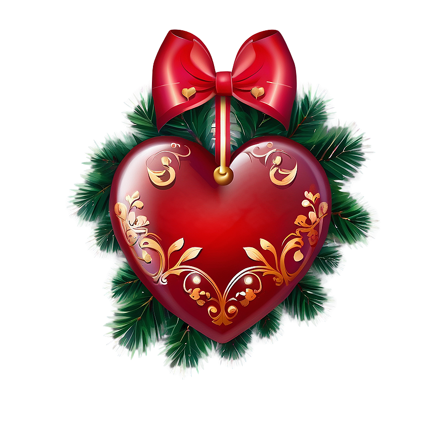 Festive Red Heart Png 05242024 PNG Image