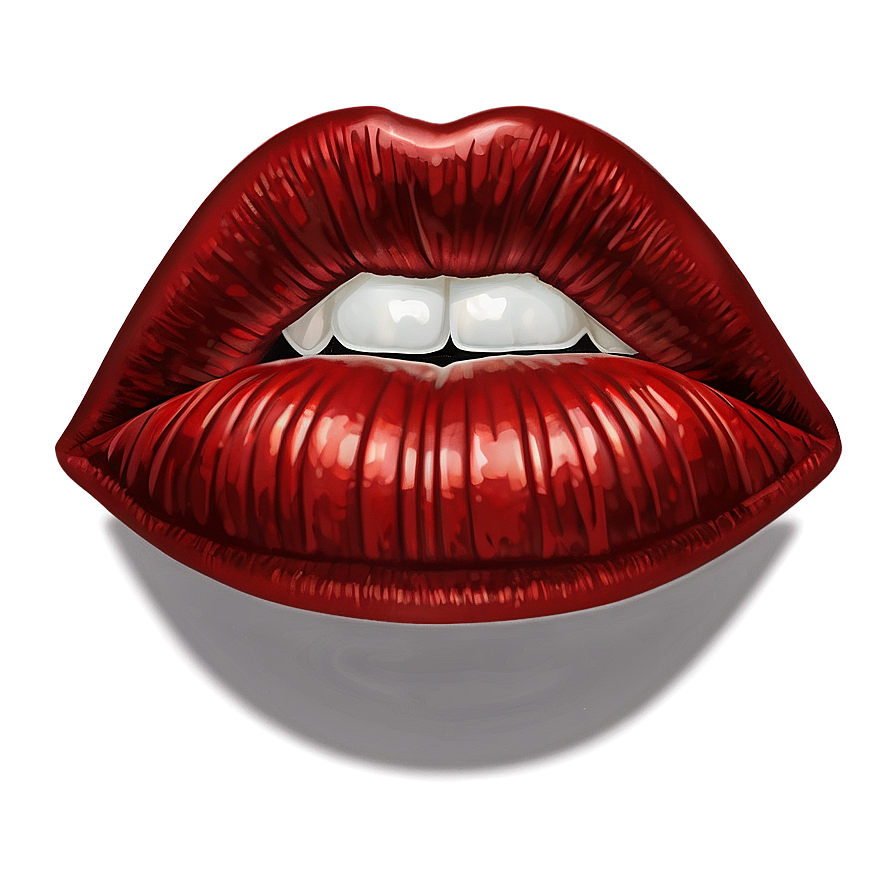 Festive Red Lips Png 06112024 PNG Image