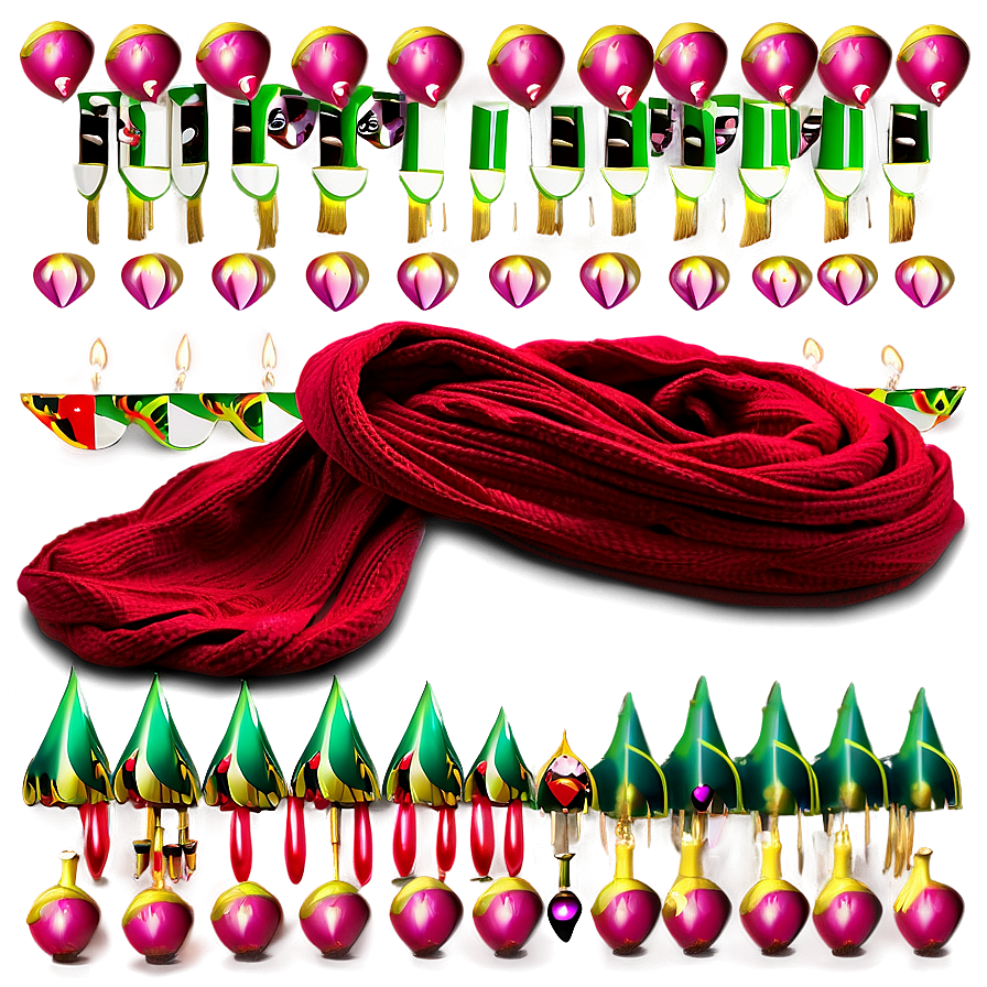 Festive Red Scarf Png Laa PNG Image