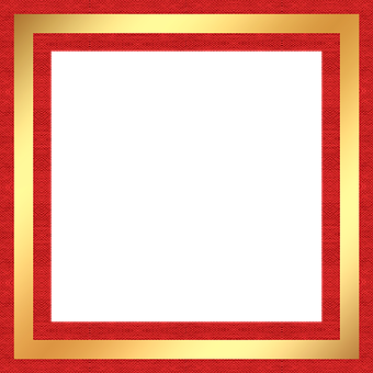 Festive Redand Gold Frame PNG Image