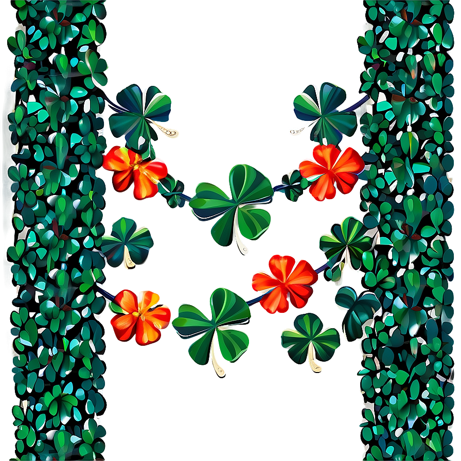 Festive Shamrock Garland Png Dar44 PNG Image