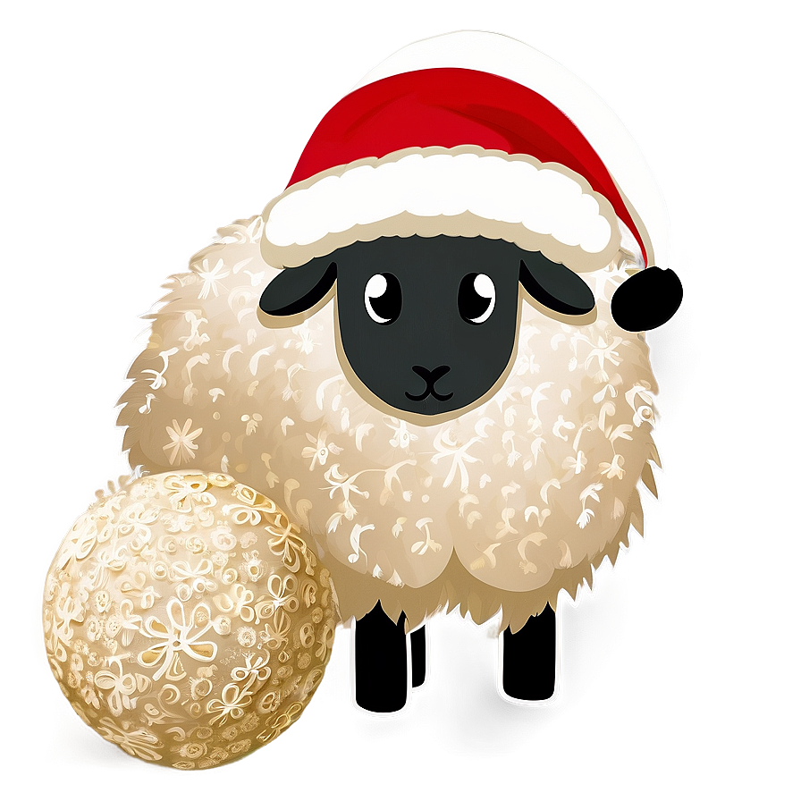 Festive Sheep Png Kqe PNG Image