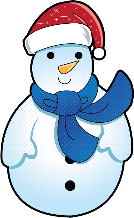 Festive Snowman Clipart PNG Image