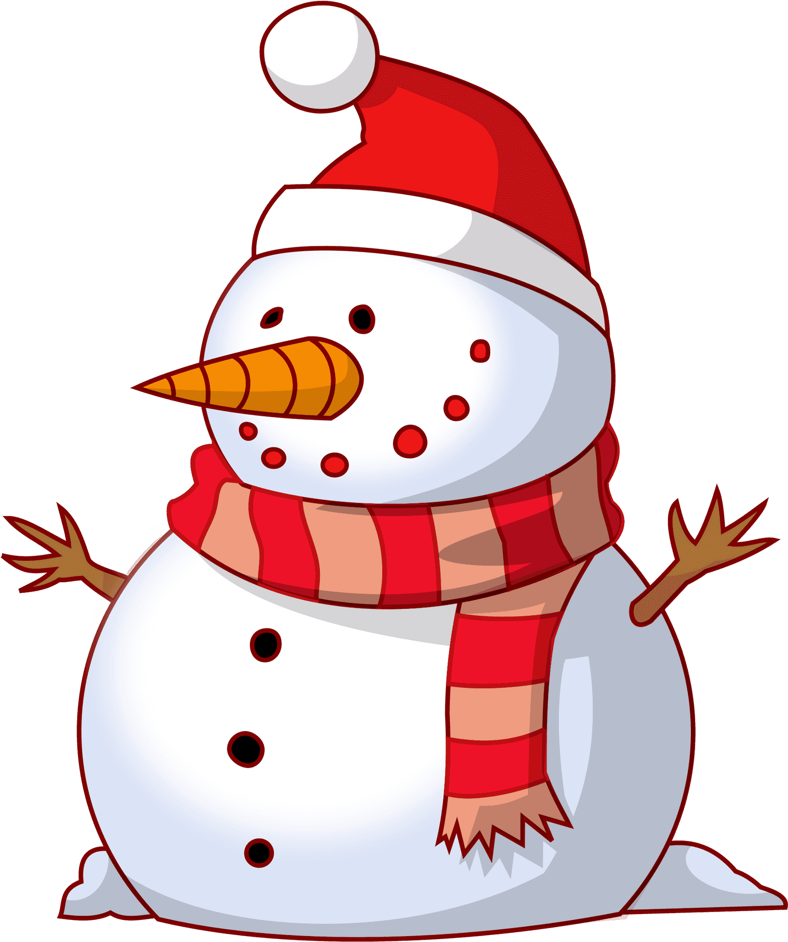 Festive Snowman Clipart PNG Image