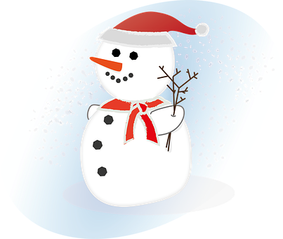 Festive Snowman Illustration PNG Image