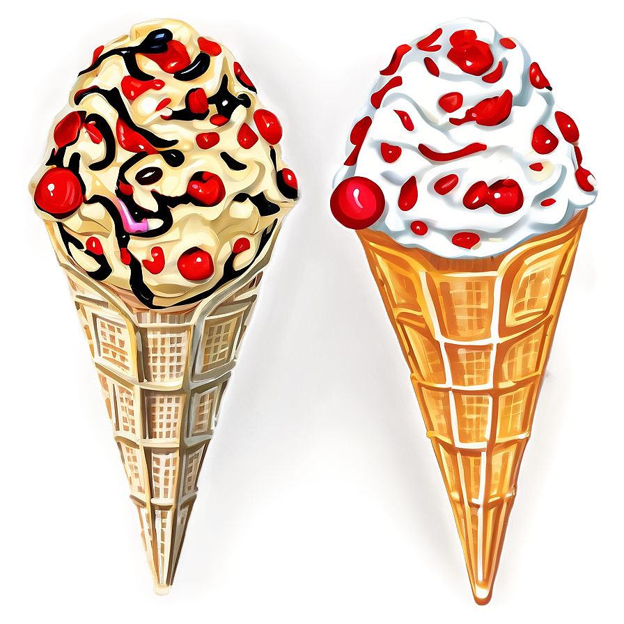 Festive Waffle Cone Png 84 PNG Image