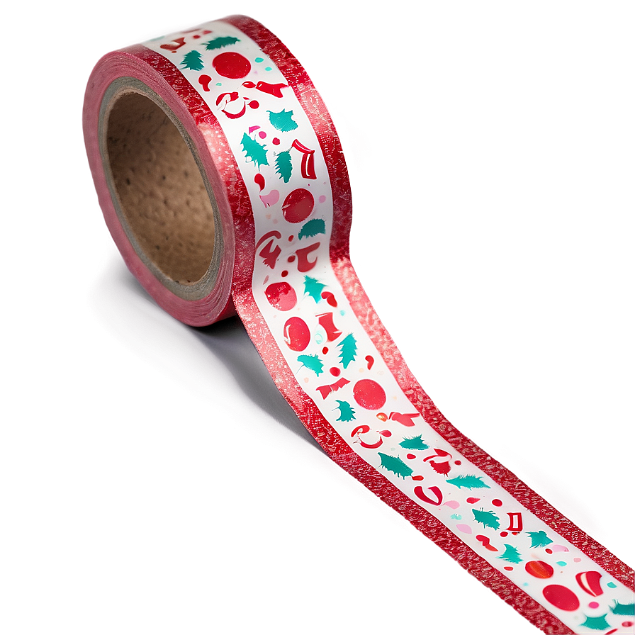 Festive Washi Tape Aesthetic Png Ocw PNG Image