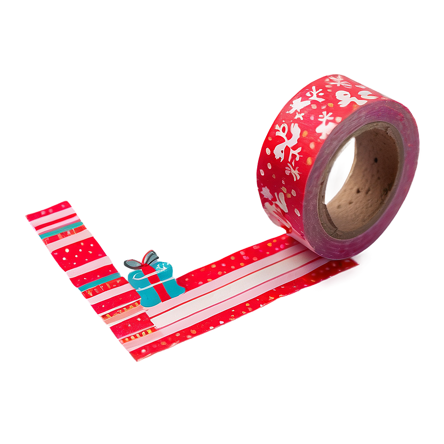 Festive Washi Tape Aesthetic Png Woo88 PNG Image