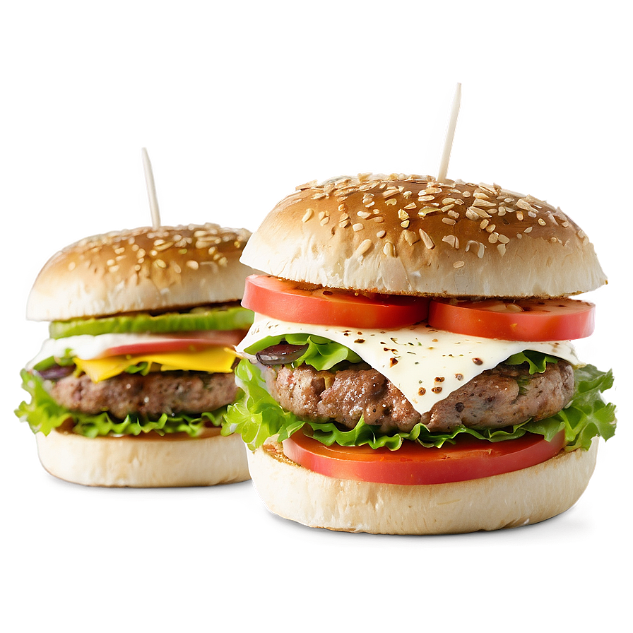 Feta Cheese Burger Png 05042024 PNG Image