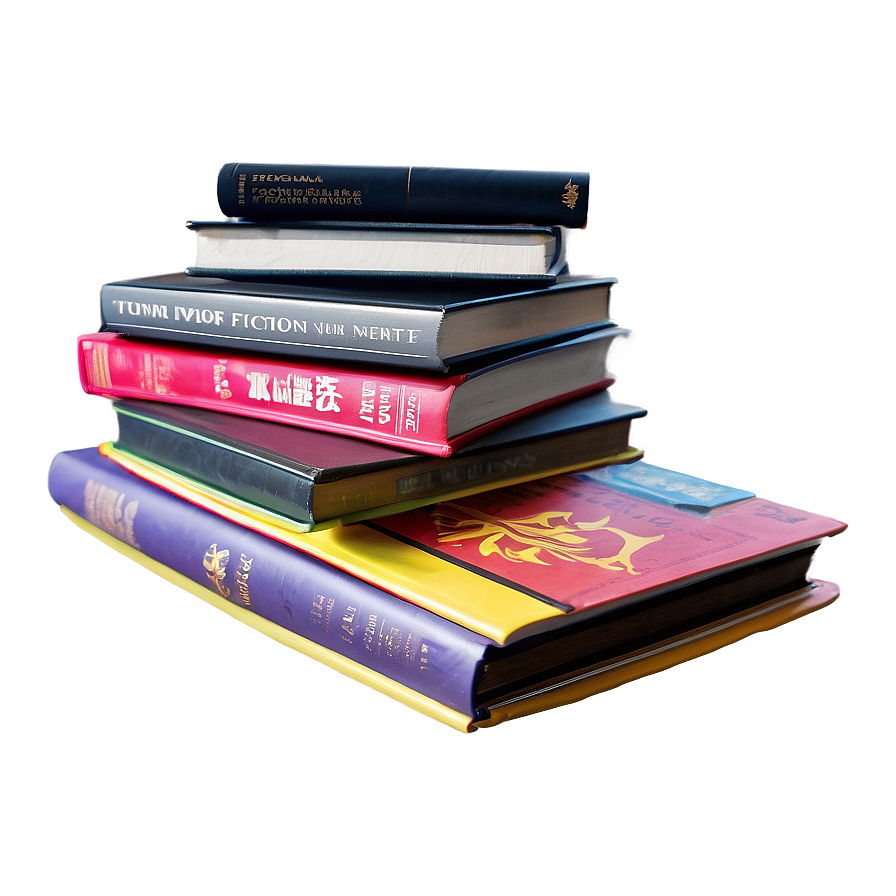 Fiction Books Stack Png Pmc17 PNG Image