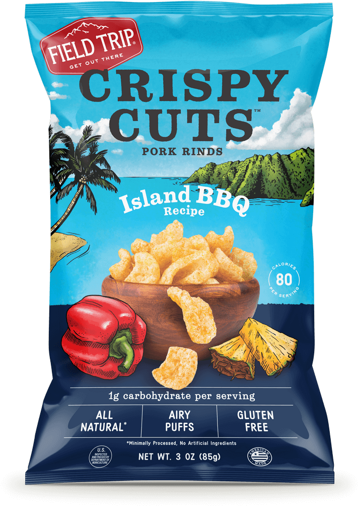 Field Trip Crispy Cuts Pork Rinds Island B B Q PNG Image