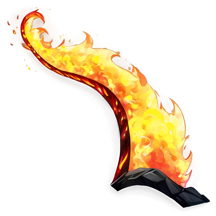 Fierce Anime Fire Wave Png 5 PNG Image