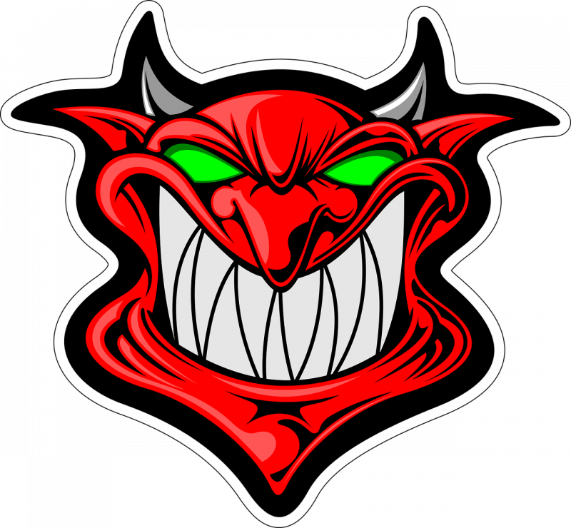 Fierce Demon Cartoon Graphic PNG Image