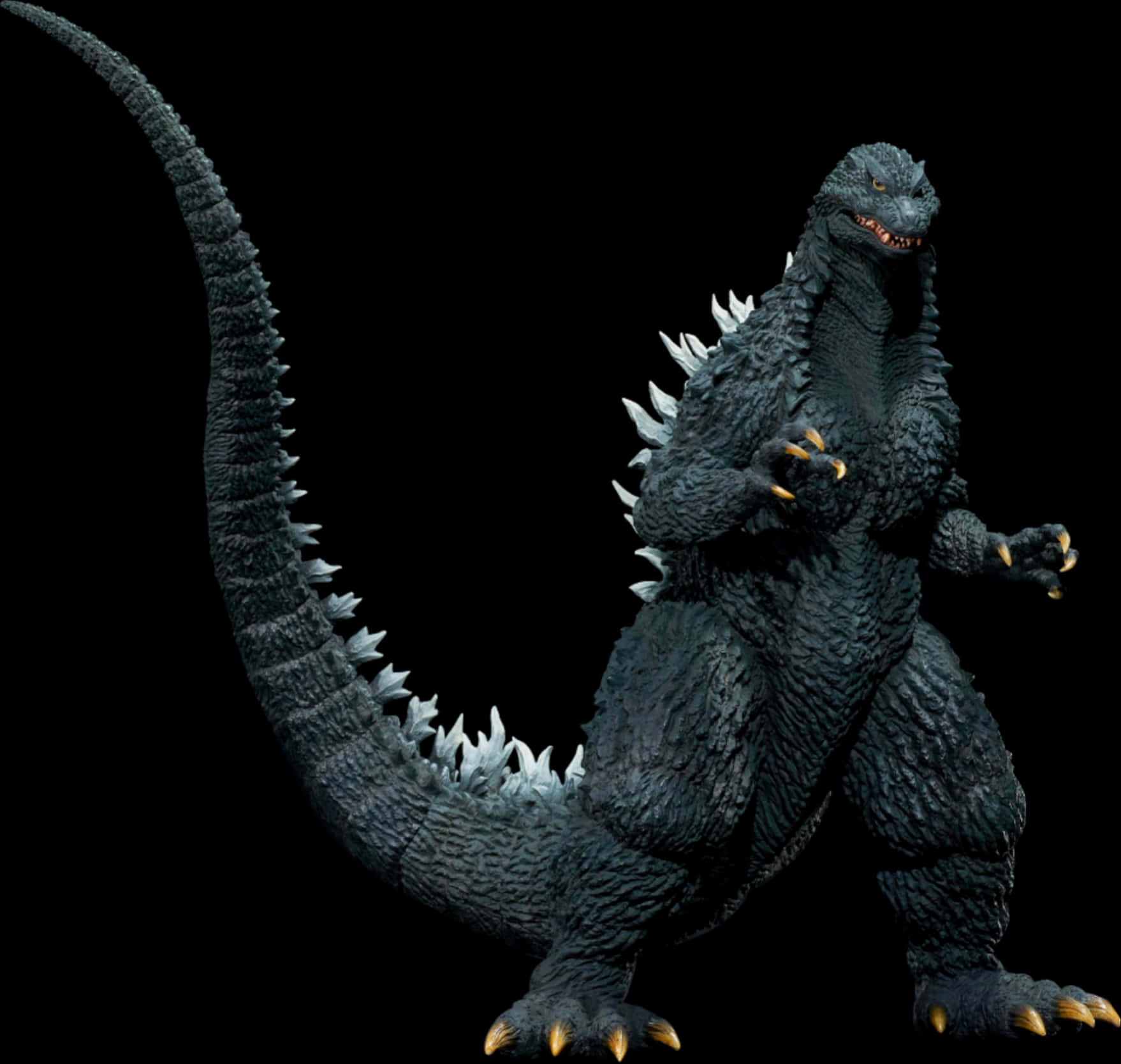 Fierce Godzilla Figure Isolated PNG Image