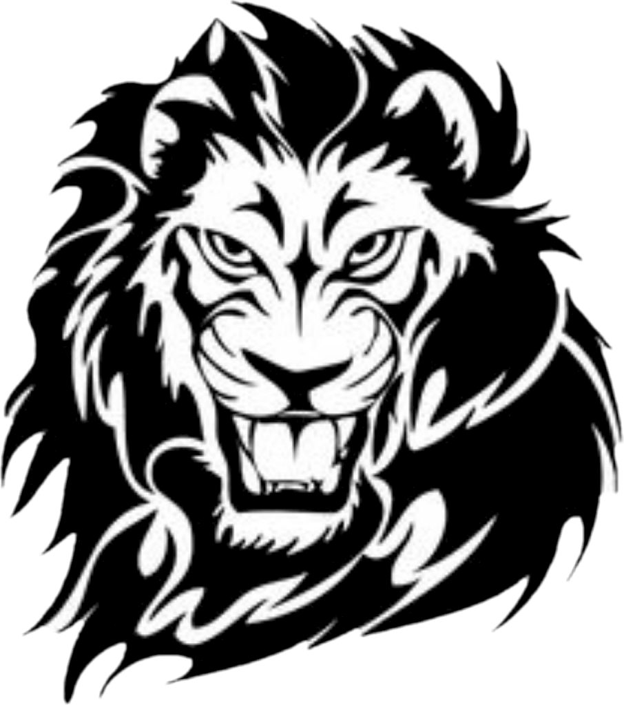 Fierce Lion Tattoo Design PNG Image