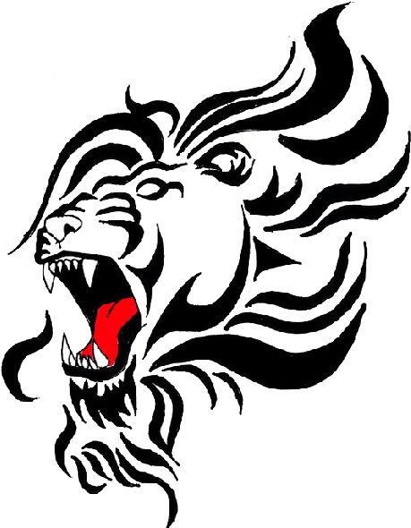 Fierce Lion Tattoo Design PNG Image