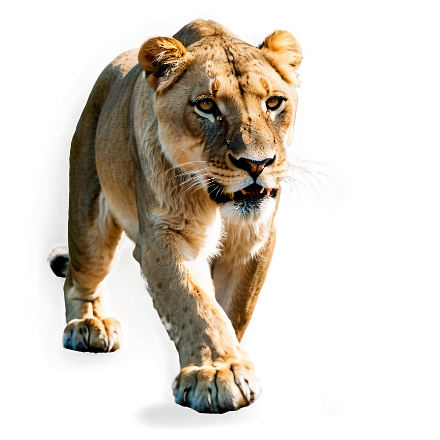 Fierce Lioness Hunting Png 37 PNG Image