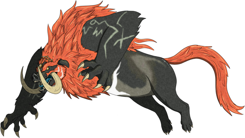 Fierce Mythical Lion Creature PNG Image