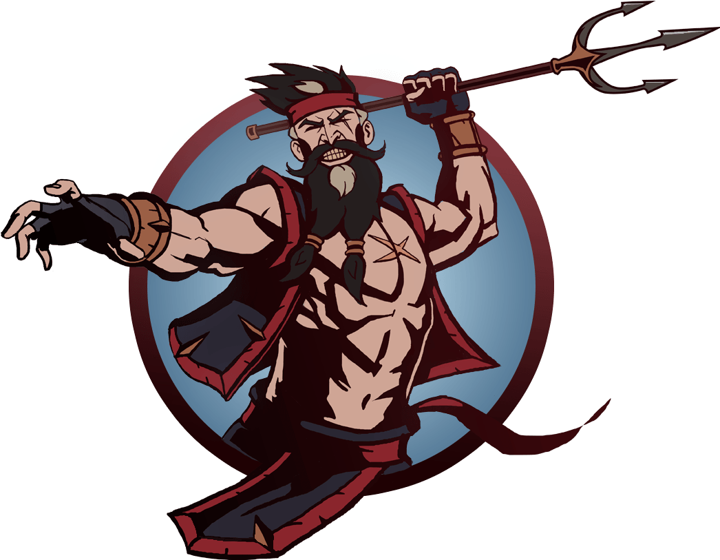 Fierce Warrior Character Art PNG Image