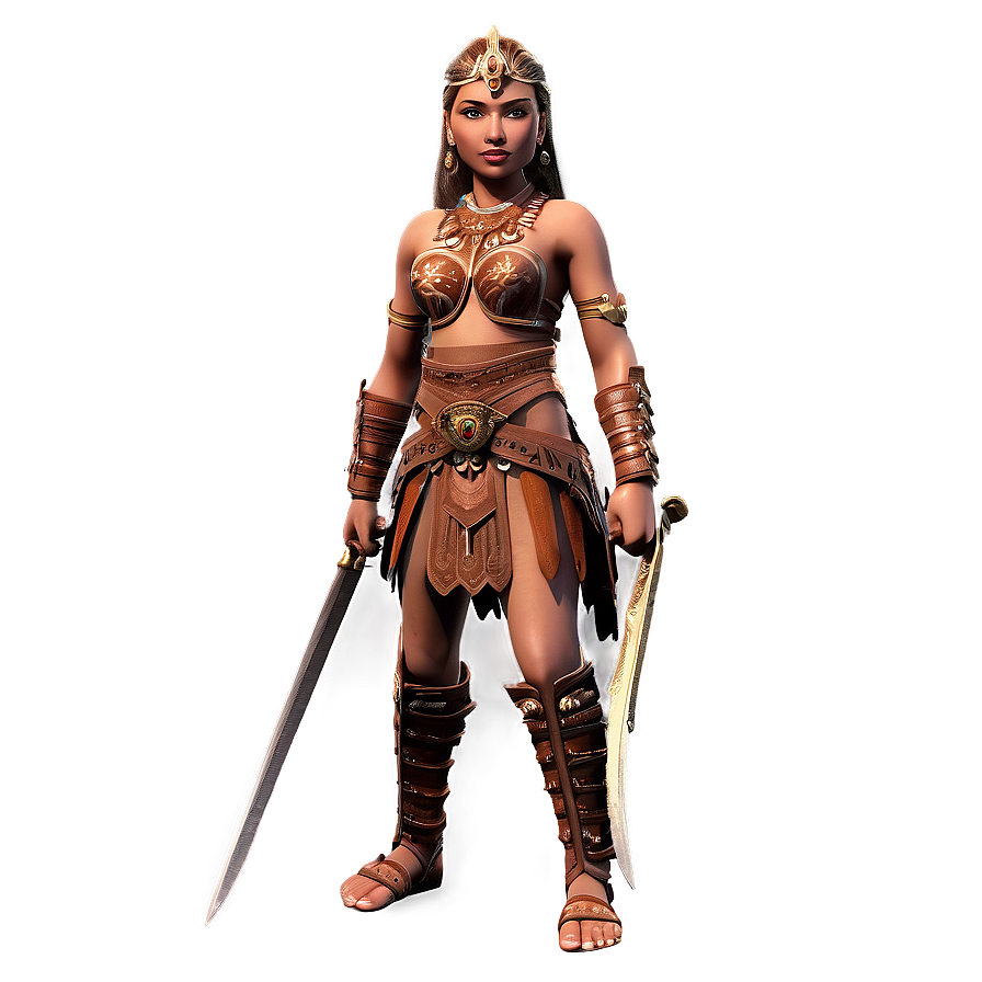 Fierce Warrior Goddess Png 06252024 PNG Image