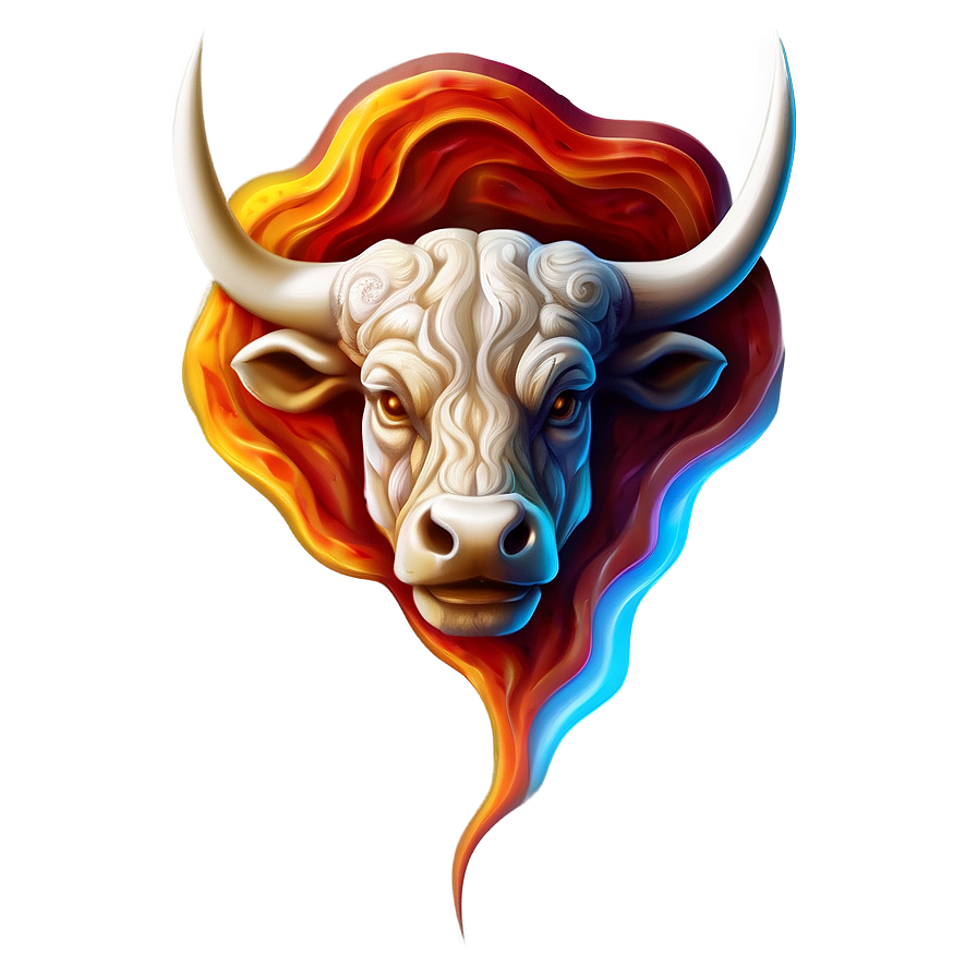 Fiery Bull Illustration Png 05242024 PNG Image