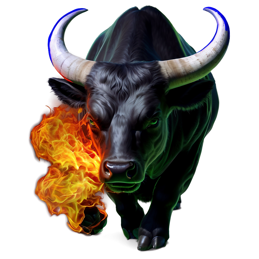 Fiery Bull Illustration Png Aug5 PNG Image