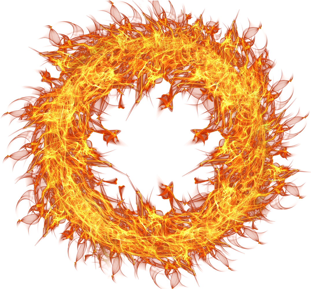 Fiery Circle Abstract Background PNG Image