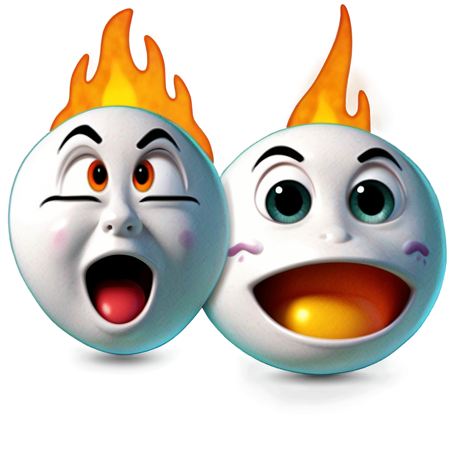 Fiery Emoji Expression Png Eeu PNG Image