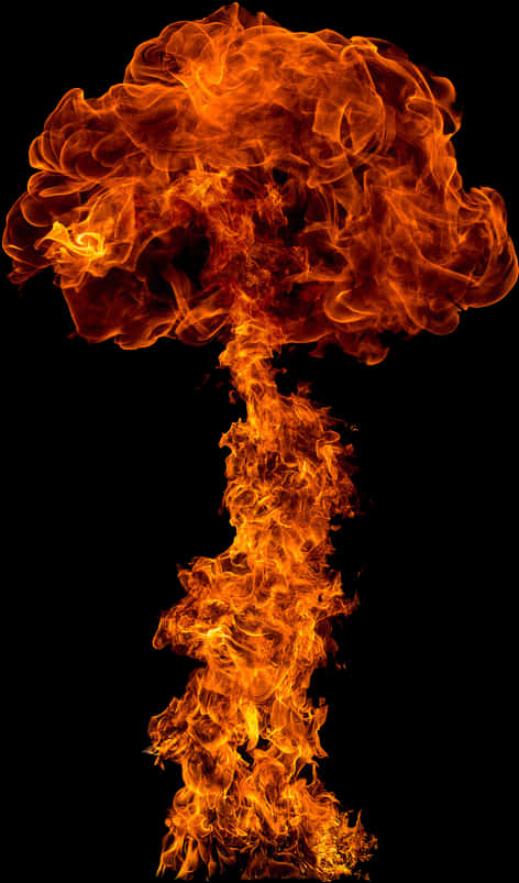 Fiery Explosion Plume PNG Image