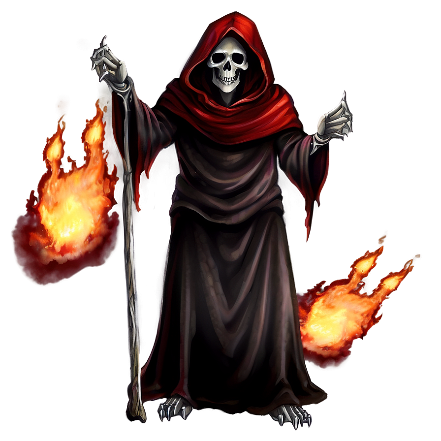 Fiery Eyes Grim Reaper Png Wat46 PNG Image