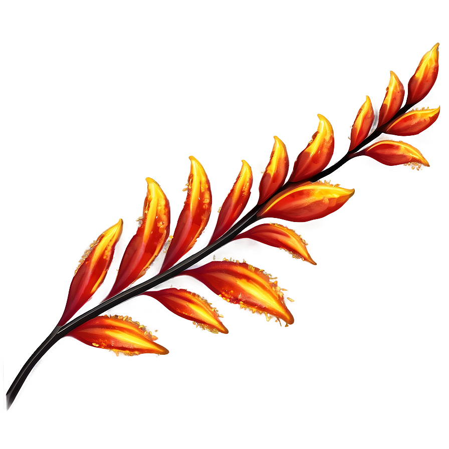 Fiery Leaves Png Vgl32 PNG Image