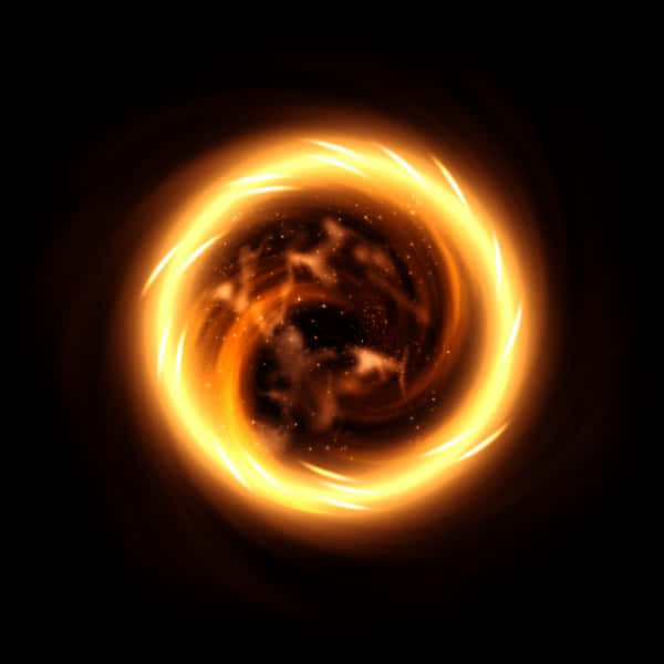 Fiery Orange Portal Abstract PNG Image