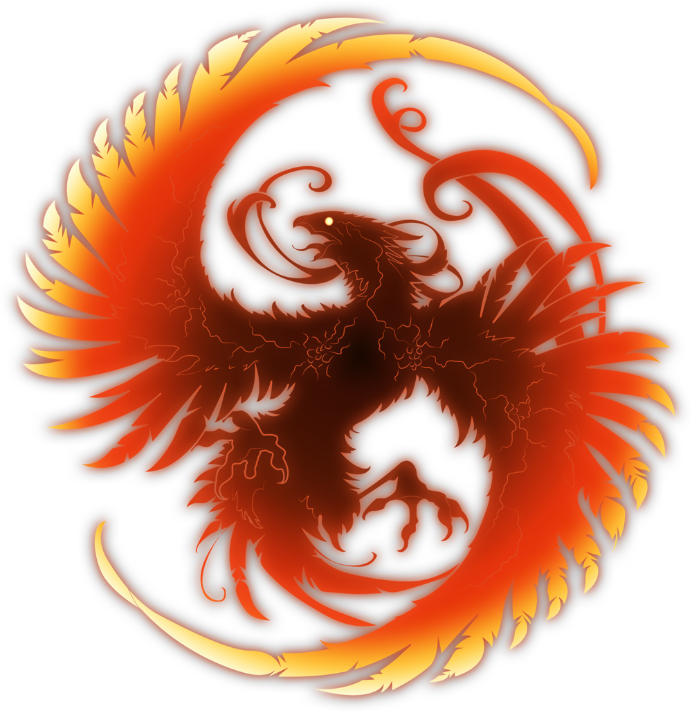 Fiery Phoenix Artwork PNG Image