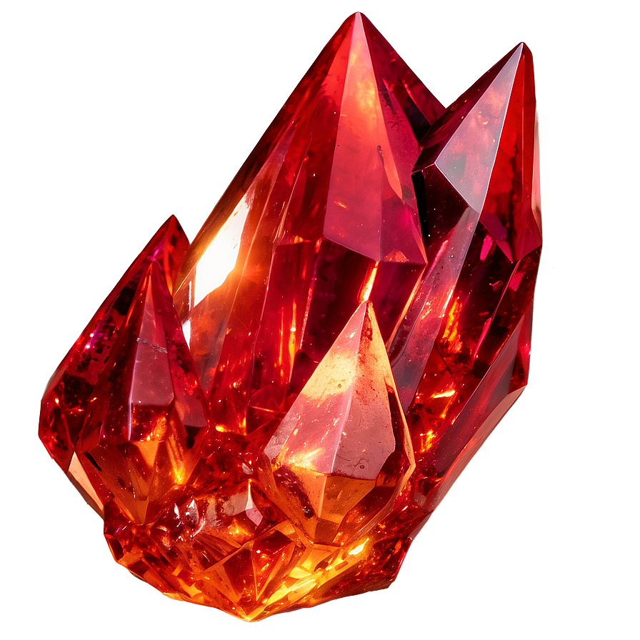 Fiery Red Crystal Png Rom PNG Image