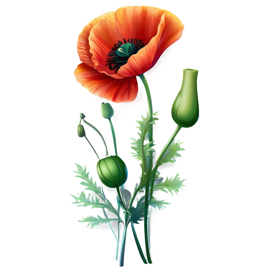 Fiery Red Poppies Image Png 06122024 PNG Image