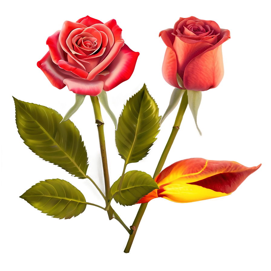 Fiery Rose Png Iat PNG Image