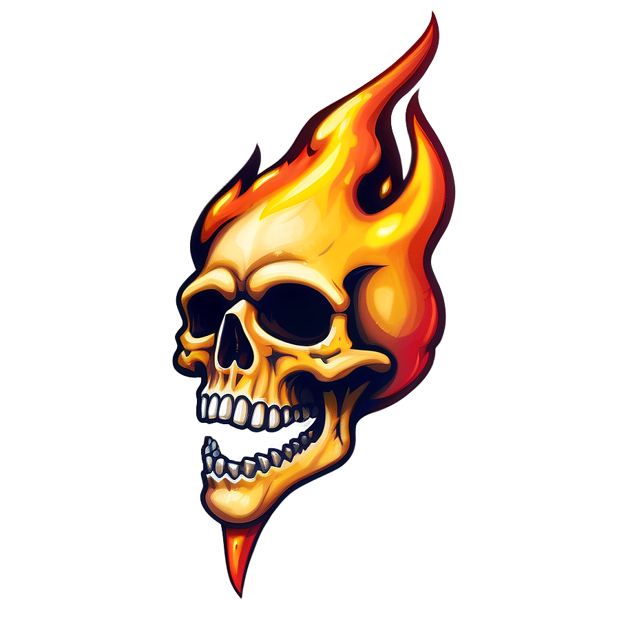 Fiery Skull Emblem Png Ort PNG Image